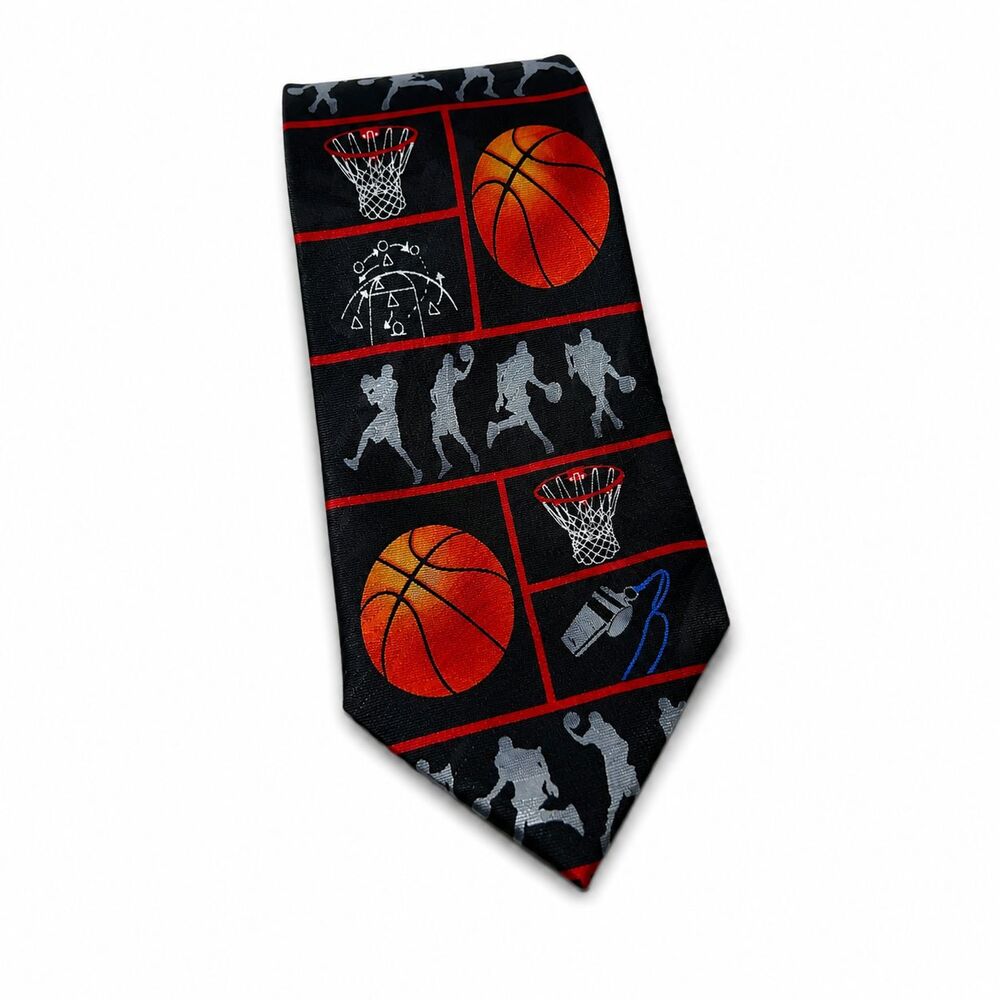 Steven Harris Tie Men's (4") Black Basketball Classic Pointed Polyester NWOT